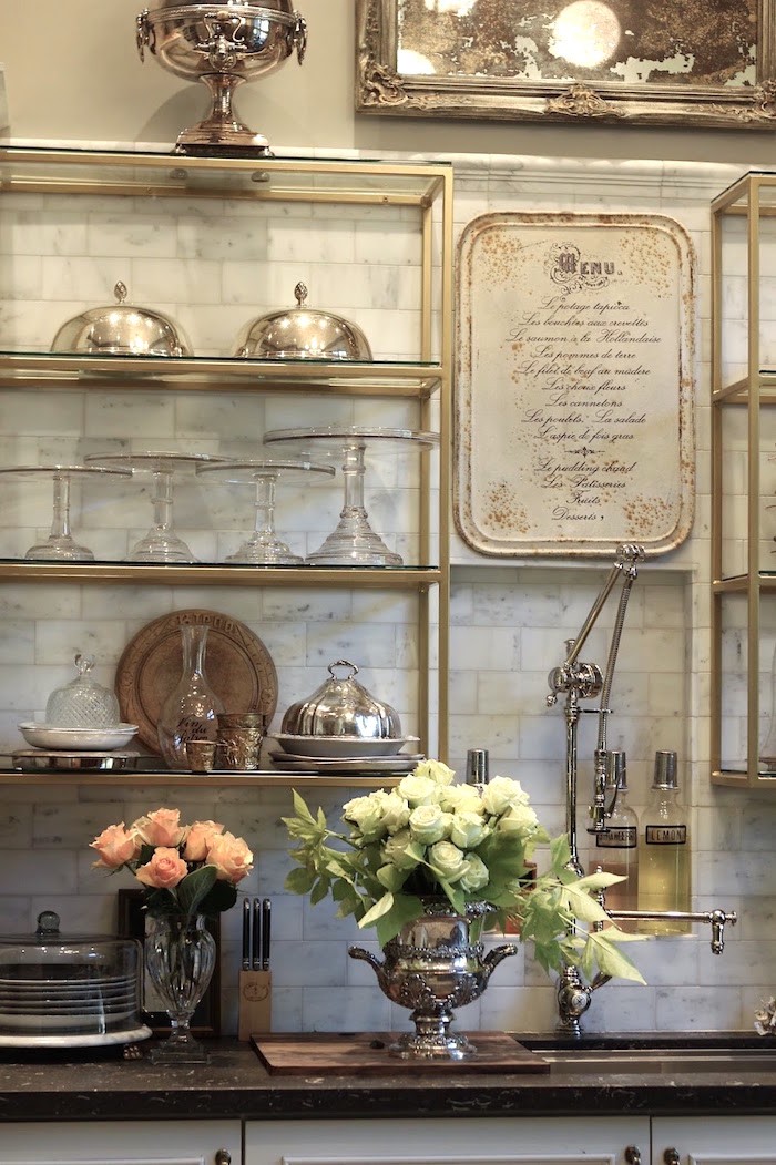 Bistro shelving French Country Kitchens