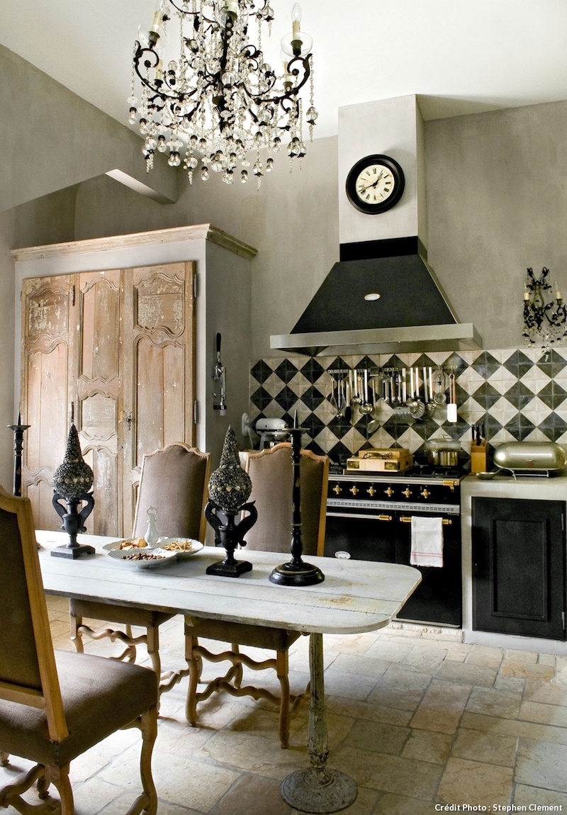 photograph - Simon Watson French Country Kitchen with French Limestone - French Country Kitchens