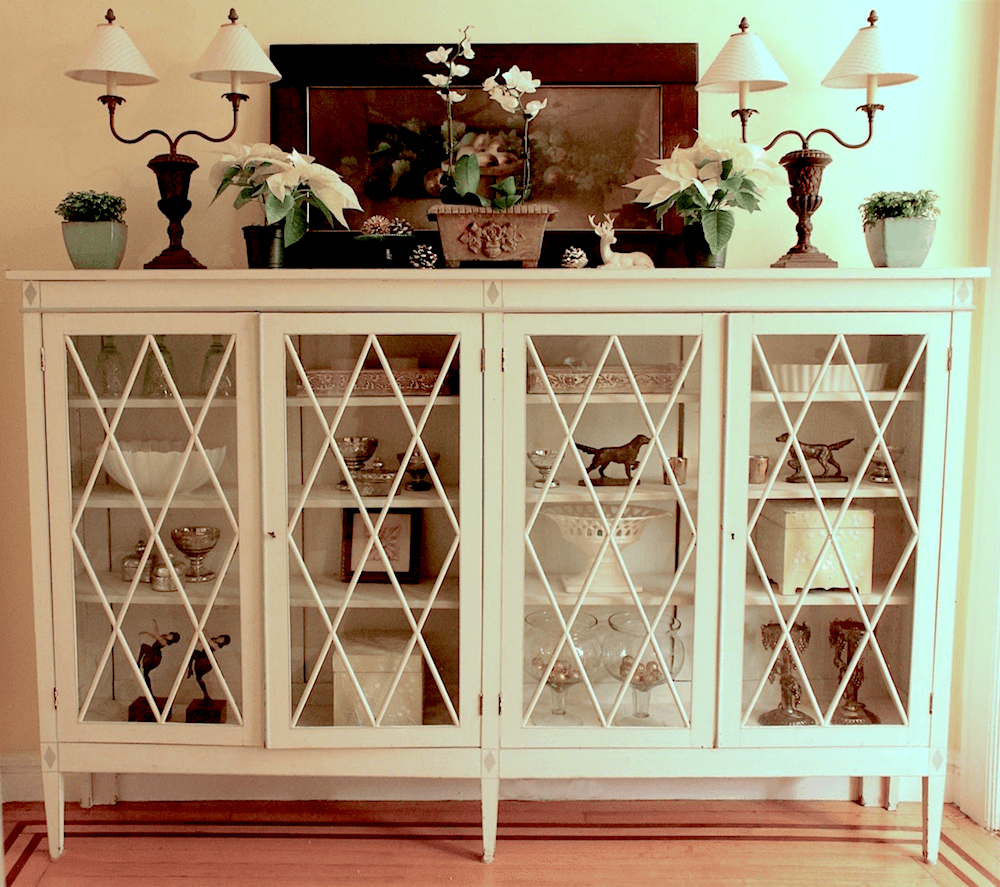 bookcase-christmas -painted furniture copy