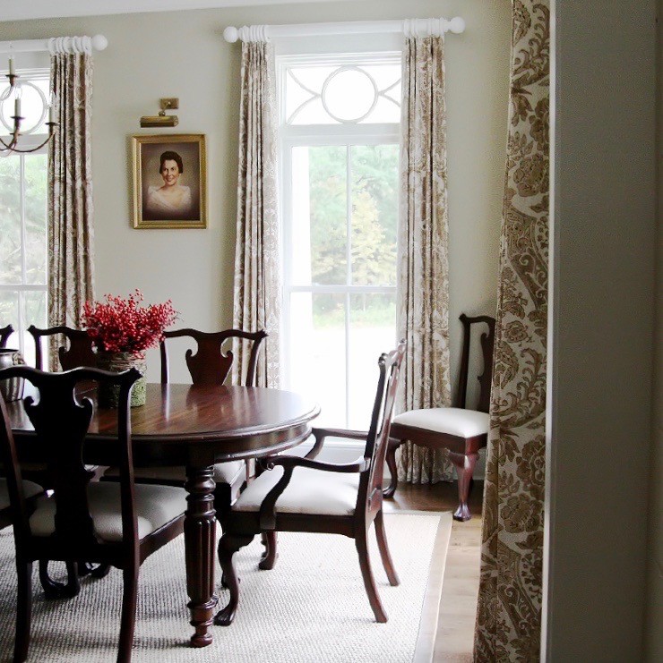 Urban Grace gorgeous new-traditional dining room - exquisite transom window