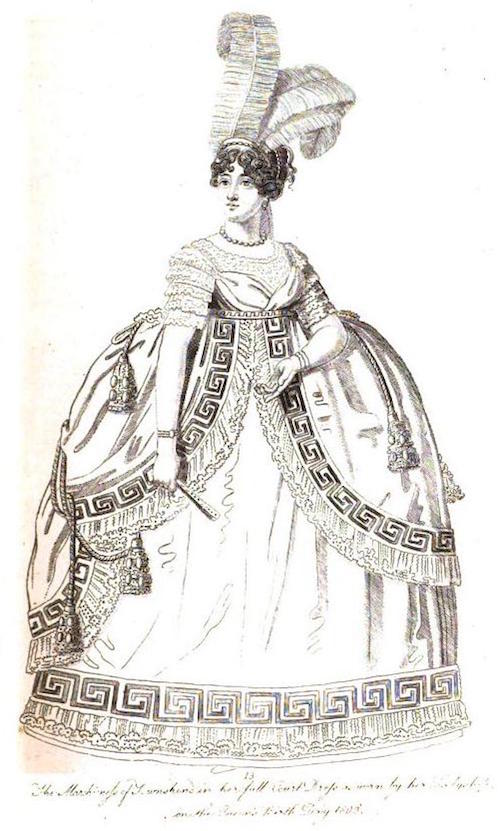 1801-06 La Belle Marchioness Townsend Court Dress