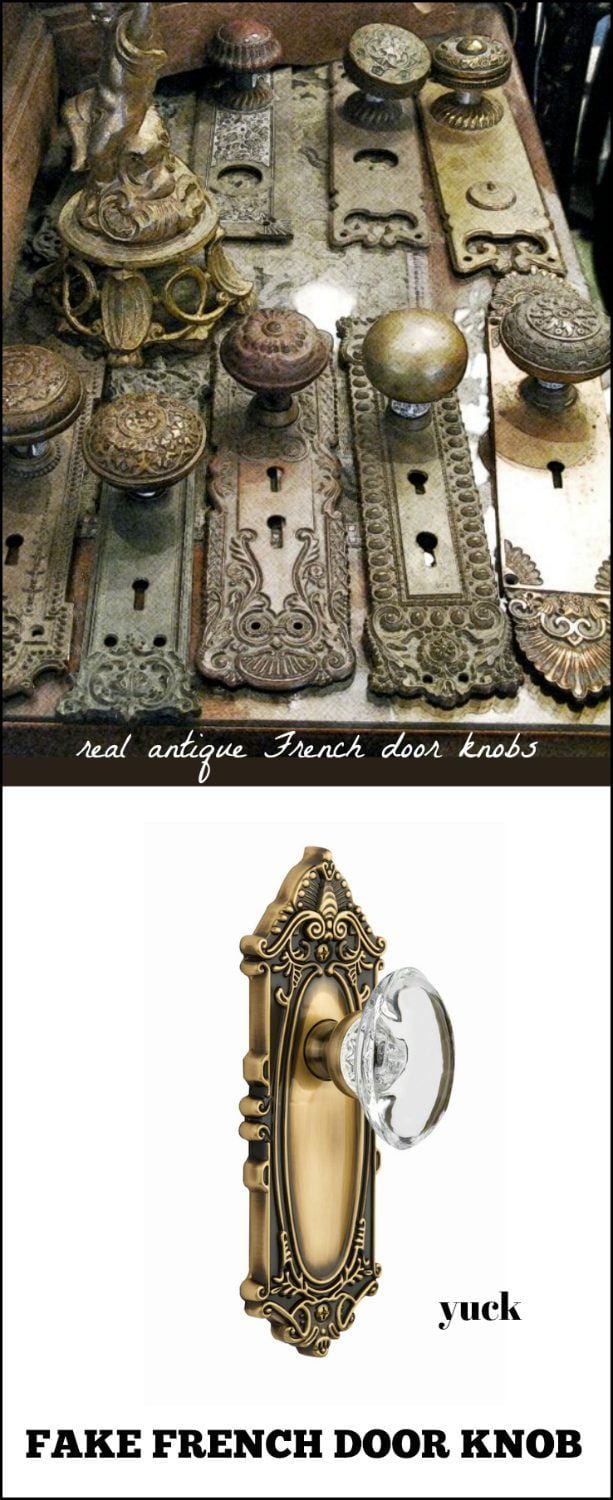 real French door knobs vs fake French door knob