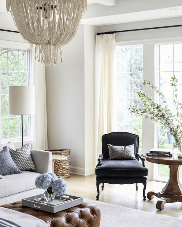 Park and Oak Design - beige decor- pale gray - classic living room