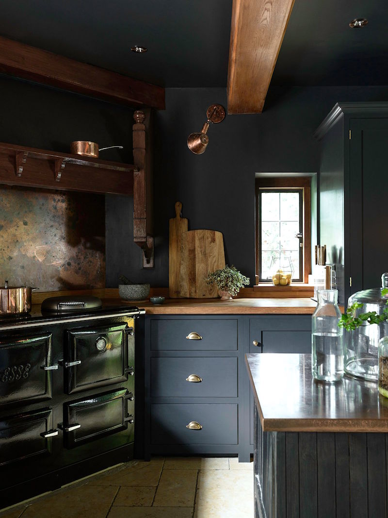 Dark - moody Devol Kitchen Design Trend - Aga Stove-English kitchen