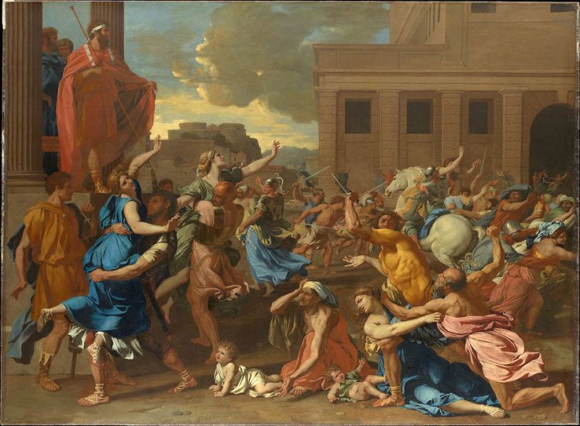Poussin Abduction of the Sabine Women- http://www.metmuseum.org/art/collection/search/437329