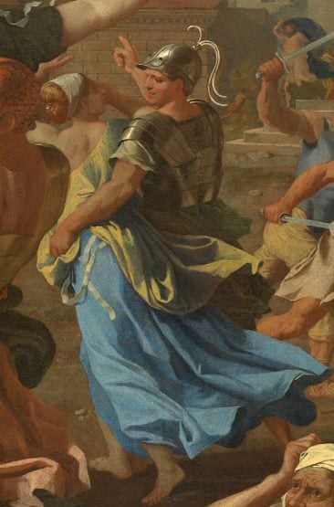 Poussin Detail Abduction of the Sabine Women- http://www.metmuseum.org/art/collection/search/437329