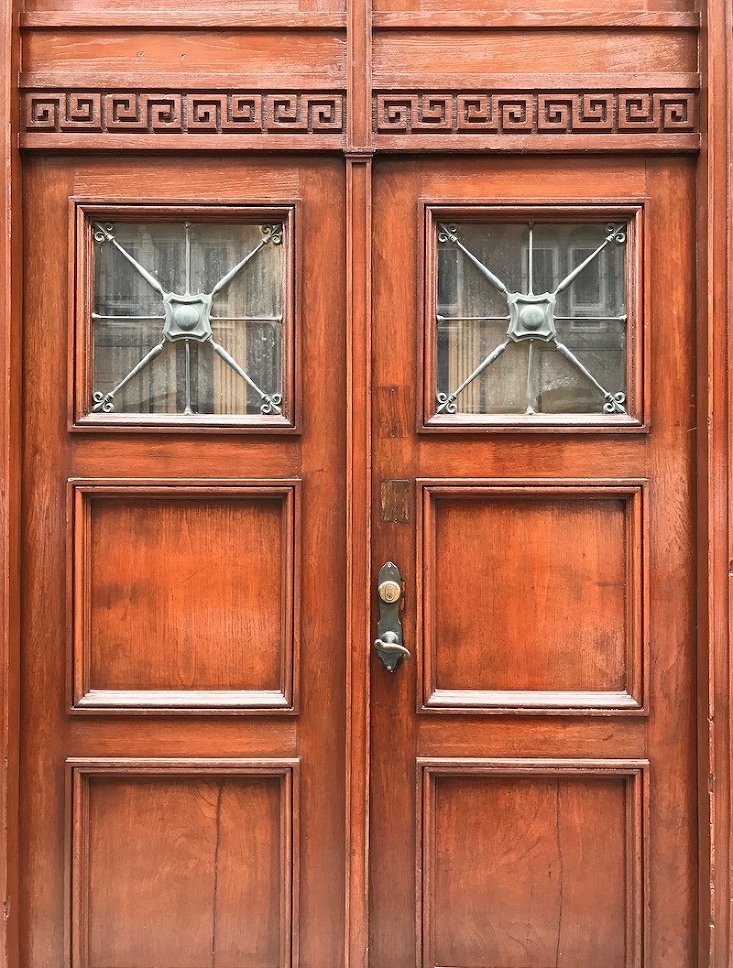 Beautiful neo-classical exterior door - Greek Key- Copenhagen design designtrailcph
