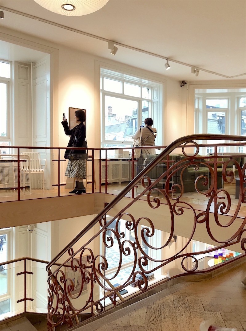 Hay House - eclectic mix Copenhagen Design-Rococo inspired iron railing - Danish modern furniture