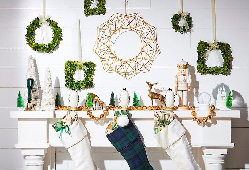 One Kings Lane Holiday collection mantel
