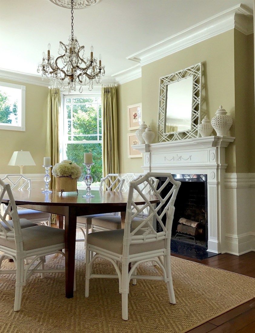 dining room - sisal rugs interior designer - home stager - Lotte Meister - Rye, NY