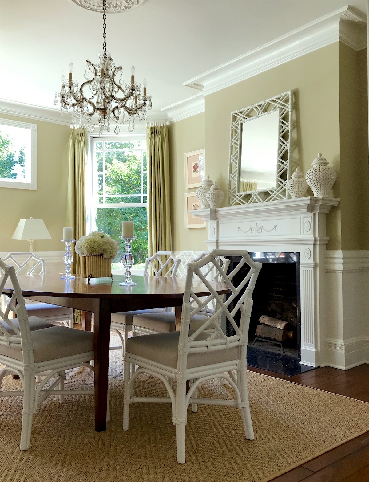 dining room - sisal rugs interior designer - home stager - Lotte Meister - Rye, NY