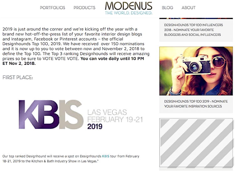 modenus design hounds influencer of the year 2019