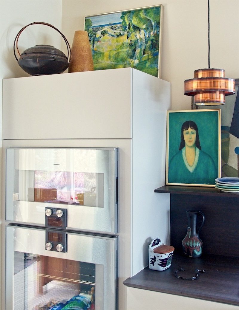 vignette with art Susan Serra kitchen designer