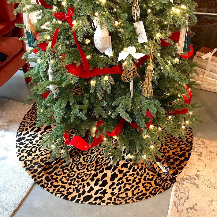 Leopard Christmas tree skirt - One Kings Lane - SoHo NYC