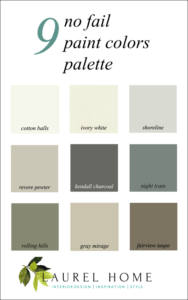 Here It Is A Palette For No Fail Paint Colors Laurel Home - Paint Color Grayish Tan