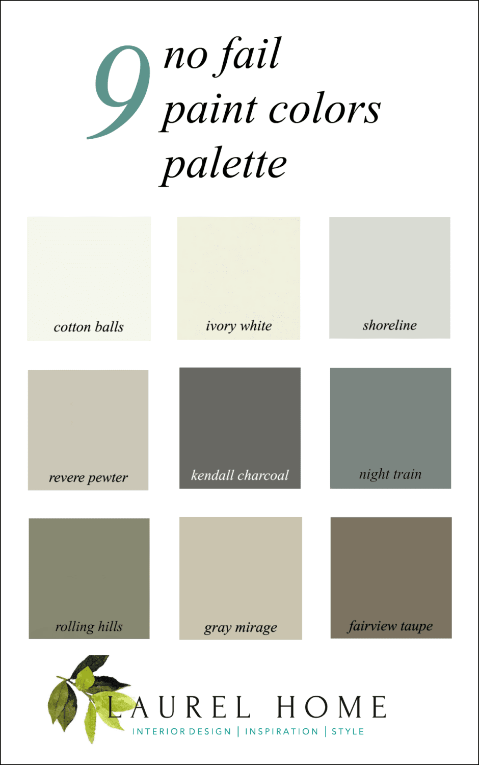 Here it is! A Palette For No-Fail Paint Colors - Laurel Home