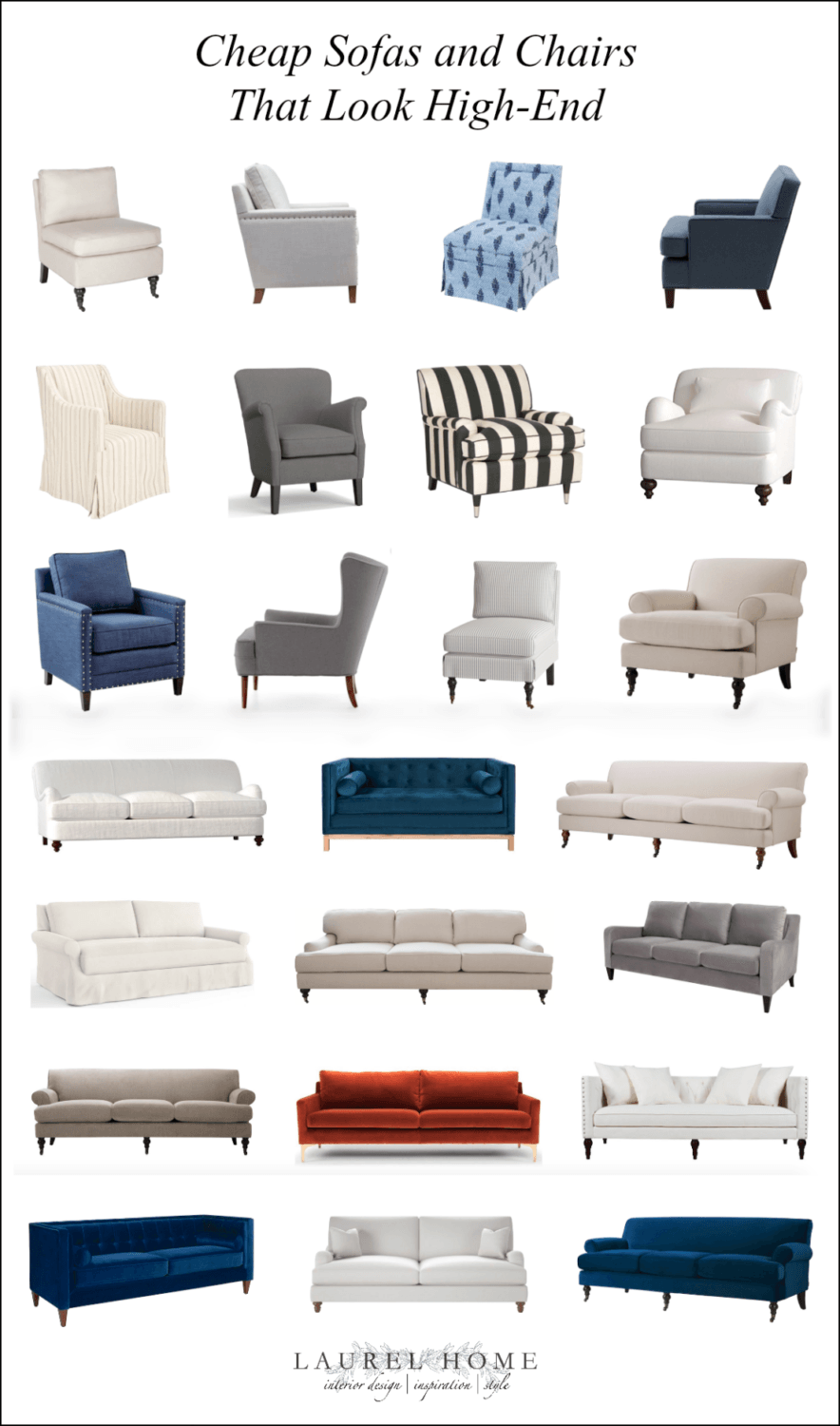 24 Cheap Sofas and Chairs That Look HighEnd Laurel Home