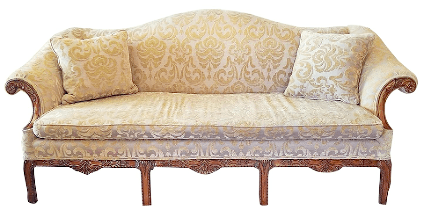 19th Century Chippendale Style Camel Back Sofa - First Dibs