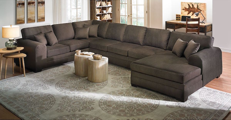 Oversized Sectional Sofa Largest, L Shaped Leather Sectional Sofa