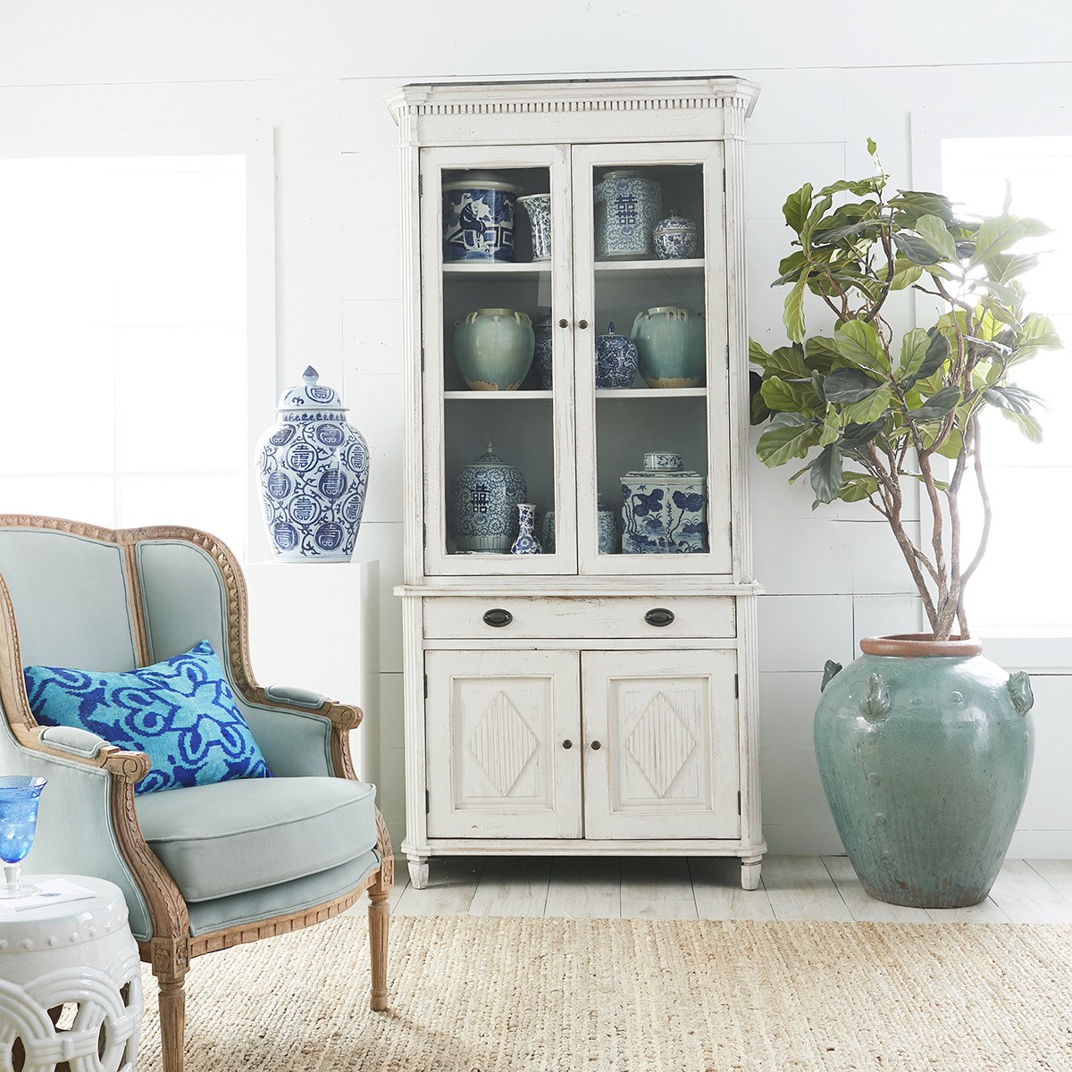 Wisteria Gustavian cabinet - painted wood furniture