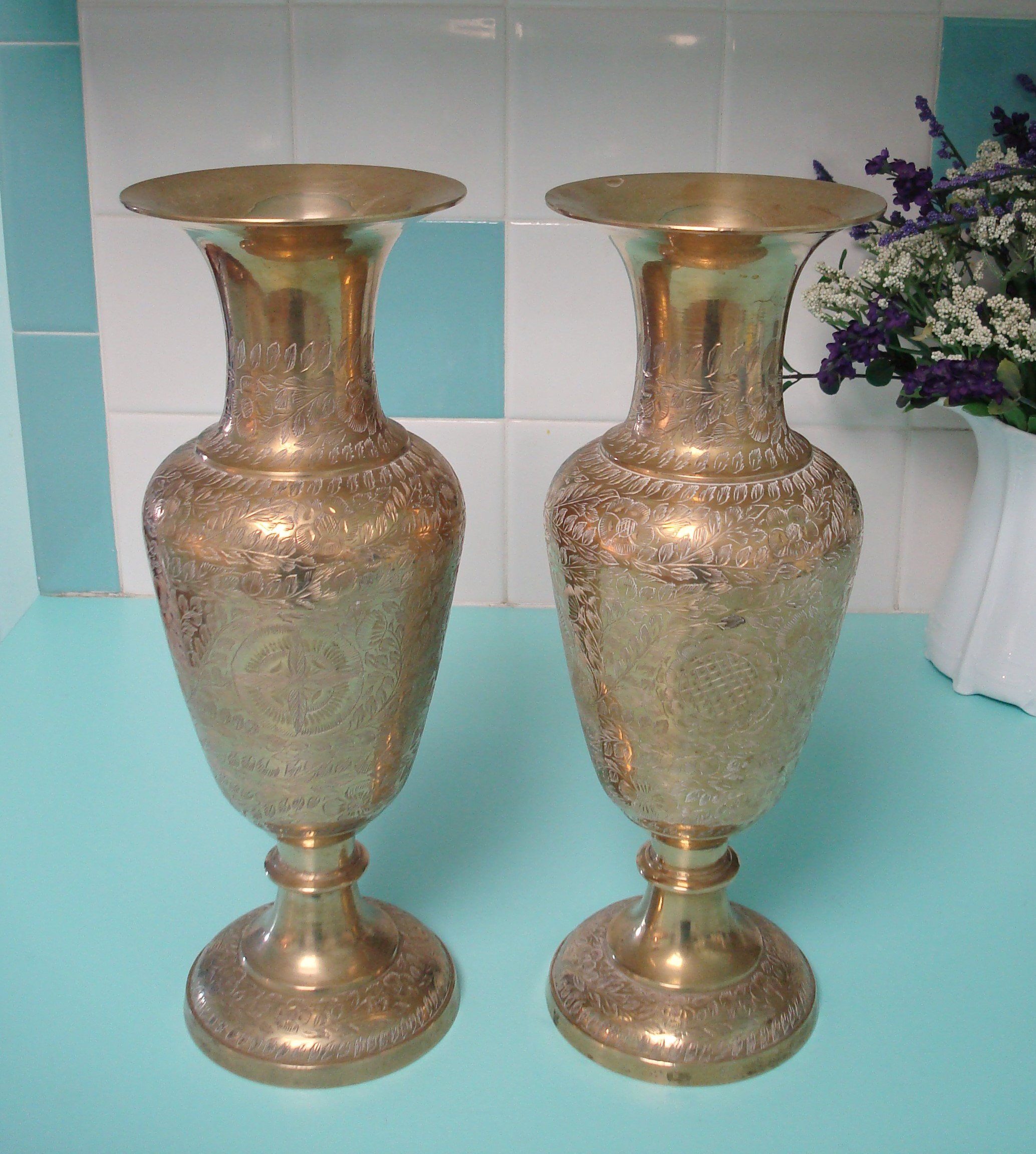 brass urns - Laurel Home