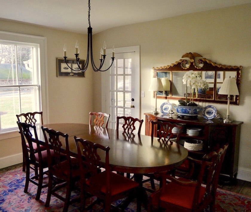 Connecticut antique farmhouse dining room traditional table