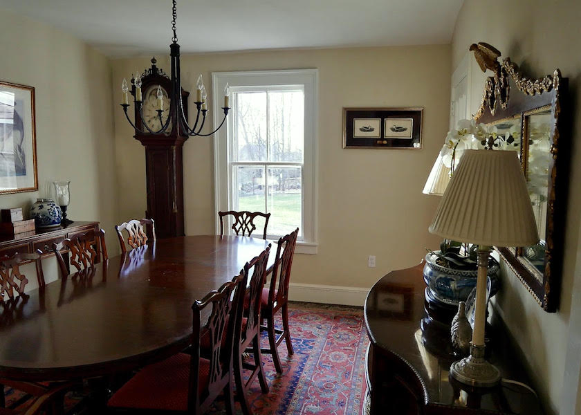 Susan Connecticut Farmhouse Dining room with beige walls - antique farmhouse 