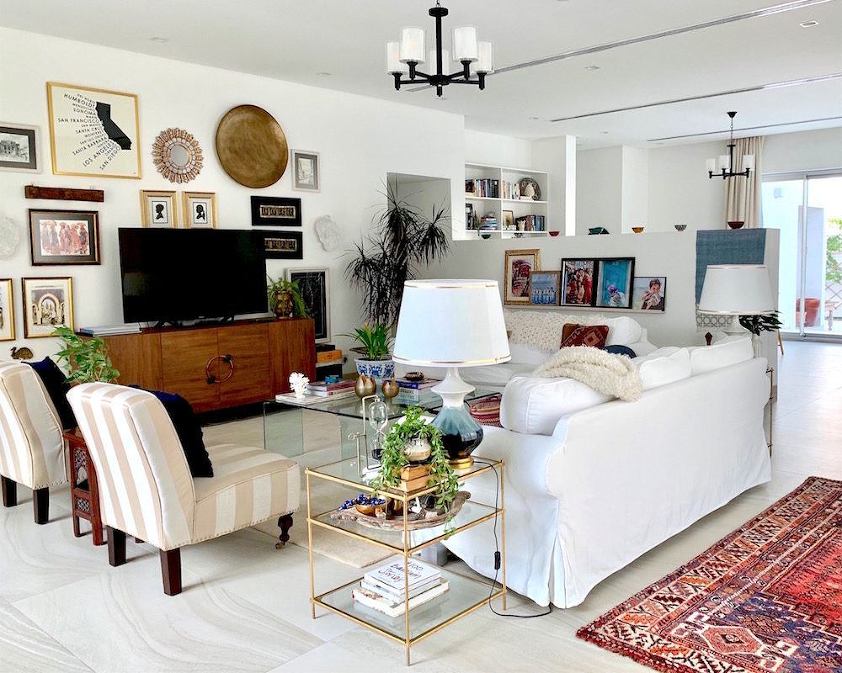 modern rental home living room