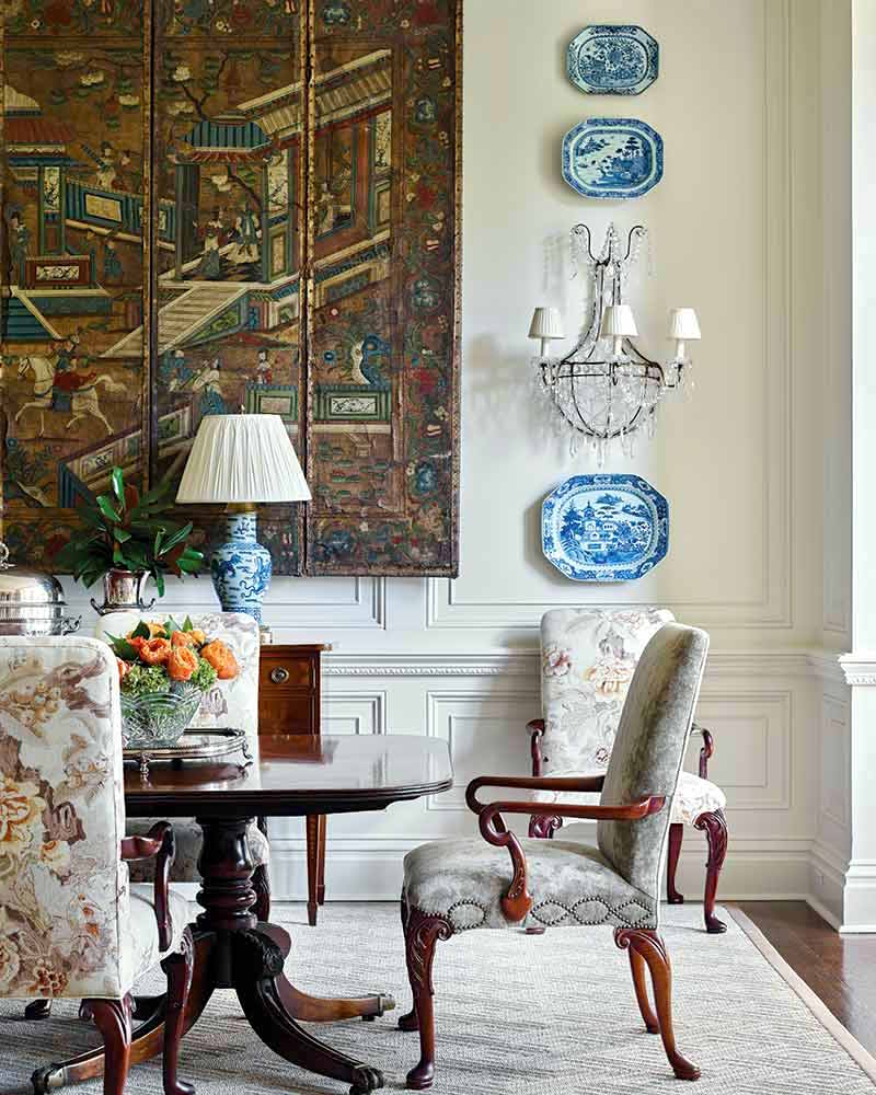Decorating with plates and art -design - James Farmer - photo Emily Followill