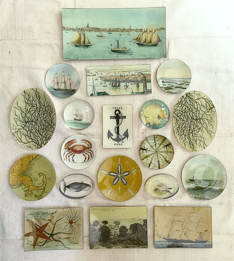 John Derian - summer themed decorating with wall plates