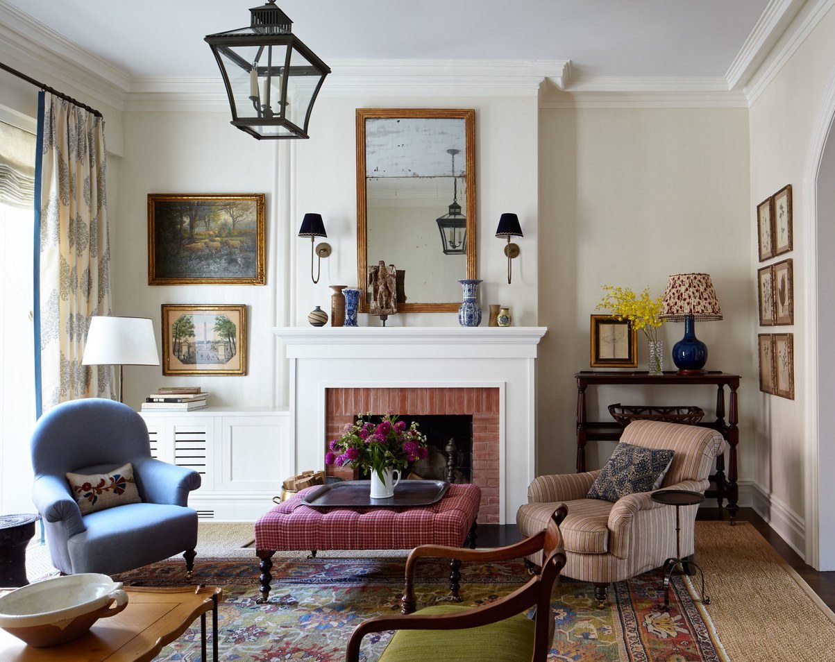 English Country Living Room Glass Coffee Tables