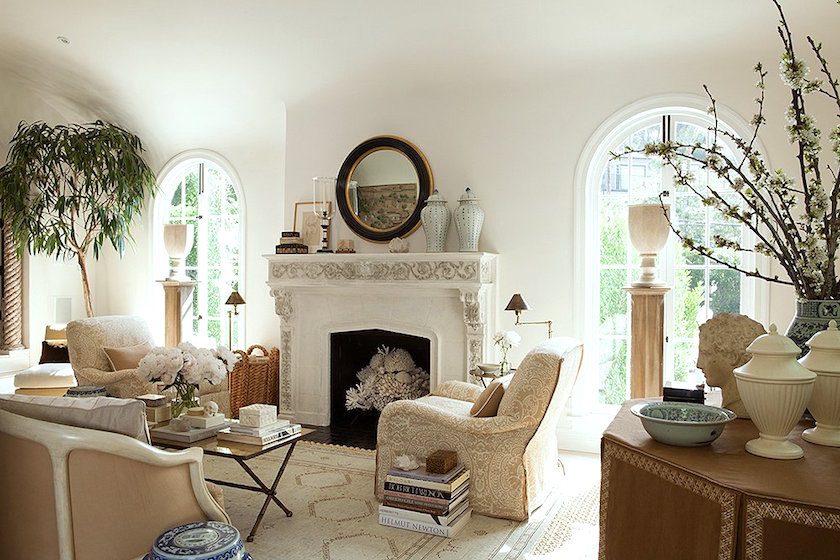 mark_d_sikes_living_room - fireplace mantel decor
