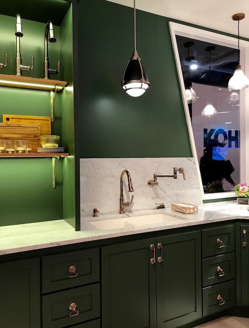 Brizo - hardware - green cabinetry