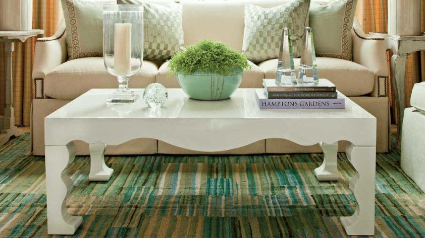 how to style a coffee table - via southernliving.com_Phoebe Howard - coffee table styling