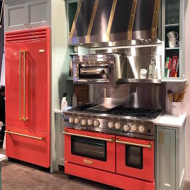 Madcap Cottage - Bluestar - colorful kitchen appliances #KBIS2019 - #Designhounds