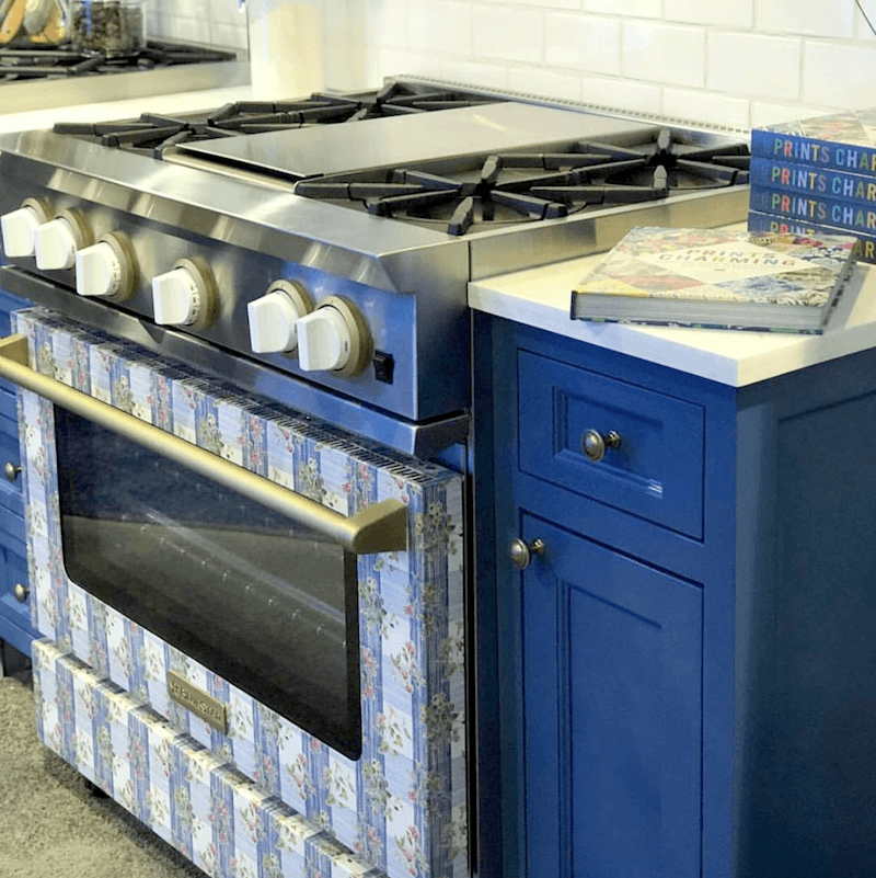 Madcap Cottage design for Bluestar - Colorful kitchen appliances KBIS2019 - Designhounds