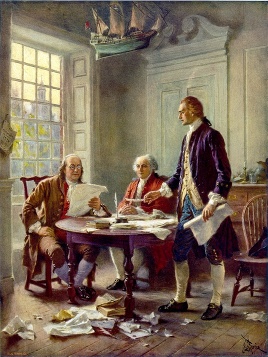 Jean-Léon Gérôme Ferris _Writing_the_Declaration_of_Independence_1776
