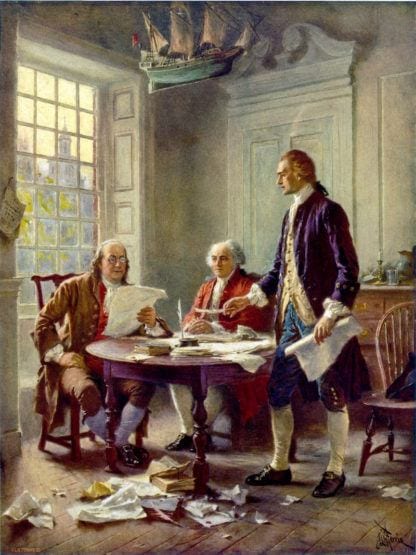 Jean-Léon Gérôme Ferris _Writing_the_Declaration_of_Independence_1776