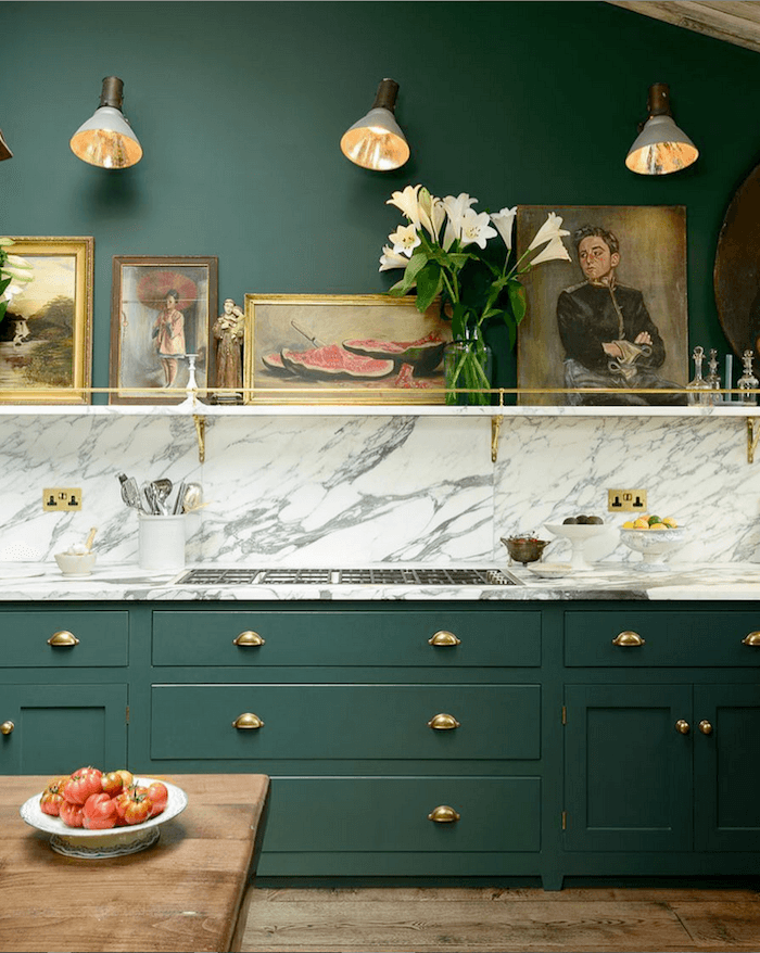 dark green timeless kitchen