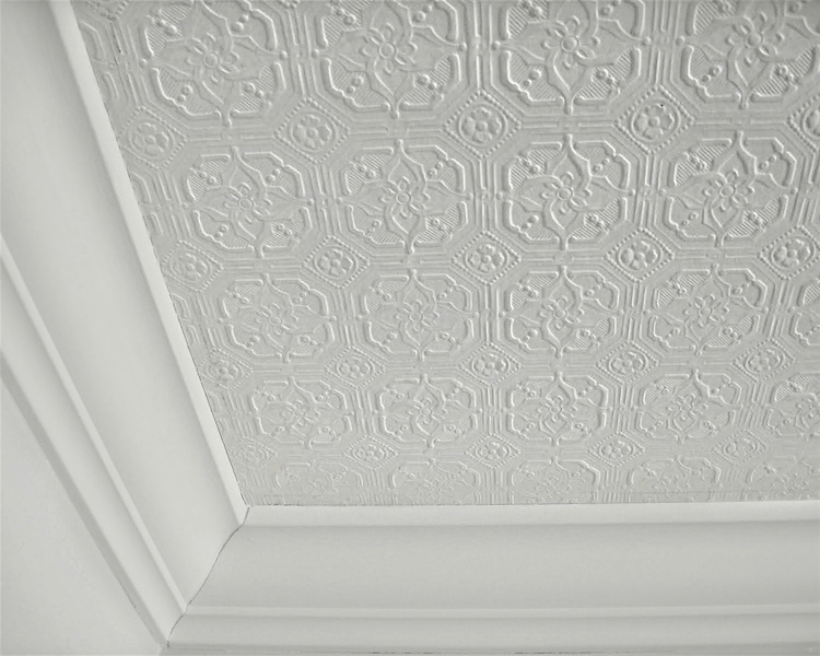 Anaglypta wallpaer ceiling - solution for problem ceilings