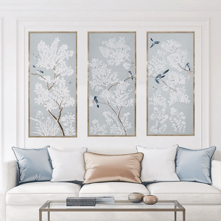 Collectiveandcompany - instagram - affordable home decor - Chinoiserie wallpaper panels