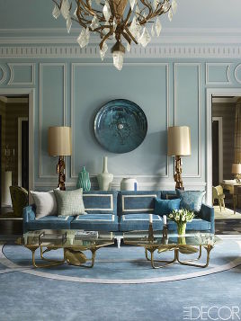 French home - interior design Jean Louis Deniot - photo: Simon Upton - Elle Decor