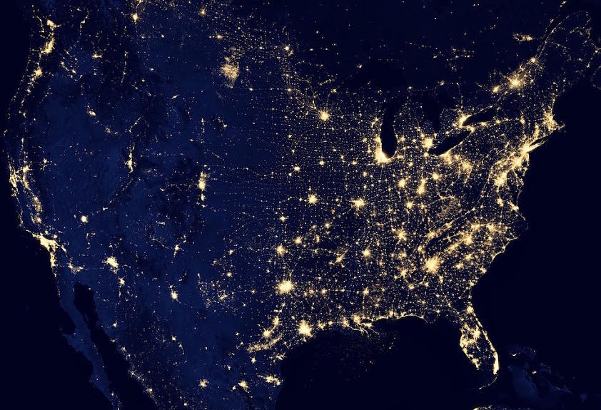 United States at Night - via NASA