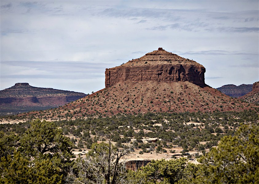 Chris D'Angelo, environmental reporter for the Huffington Post, walks through land that was formally in the Bears Ears National Monument and stakes a claim on mineral rights on this land on Wed, March 21, 2018. Cheese Box Butte, which is what D'Angelo named his claim after. Kim Raff for The Huffington Post