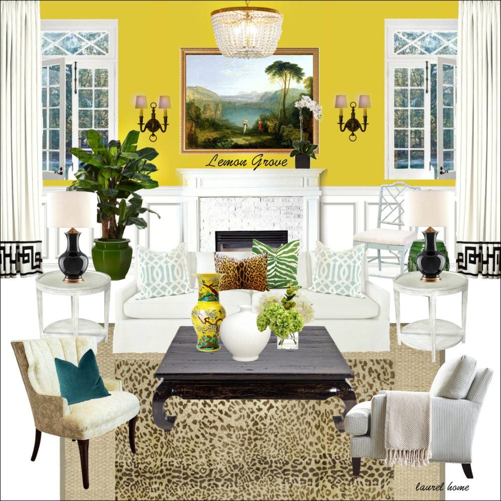 Benjamin Moore lemon grove living room