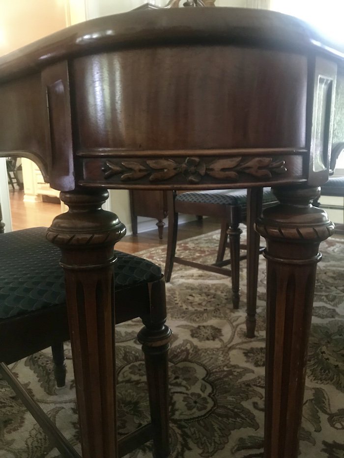 inherited furniture - detail dining table