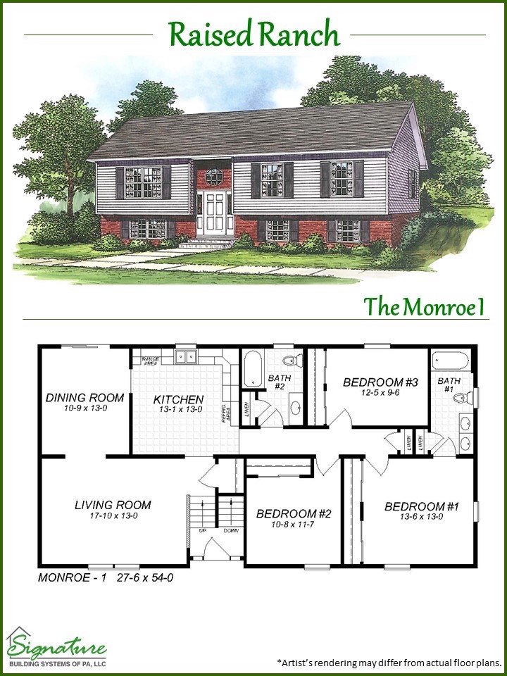 Raised Ranch House Floor Plans