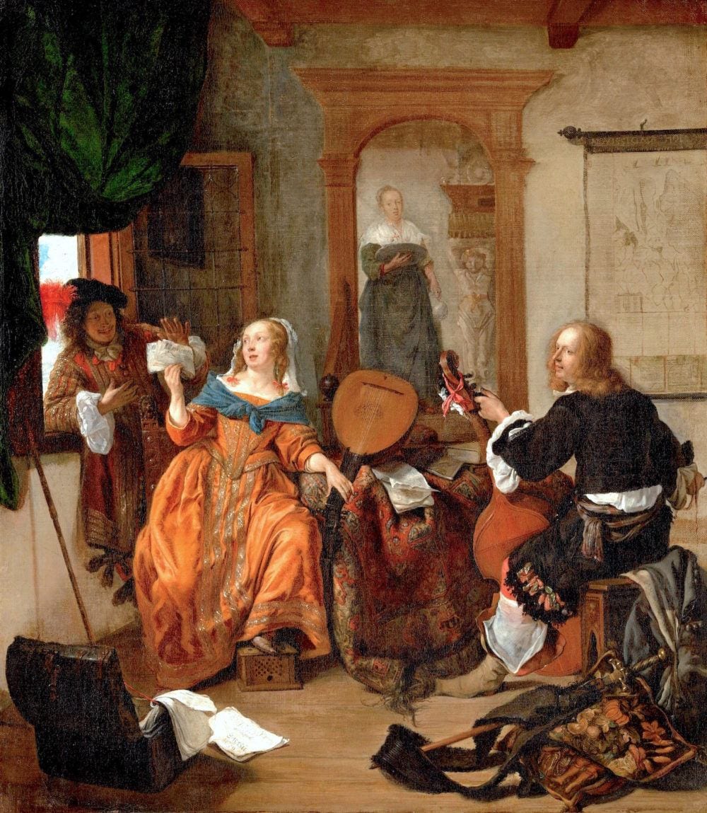  A Musical Party,1659 Gabriël Metsu Dutch 