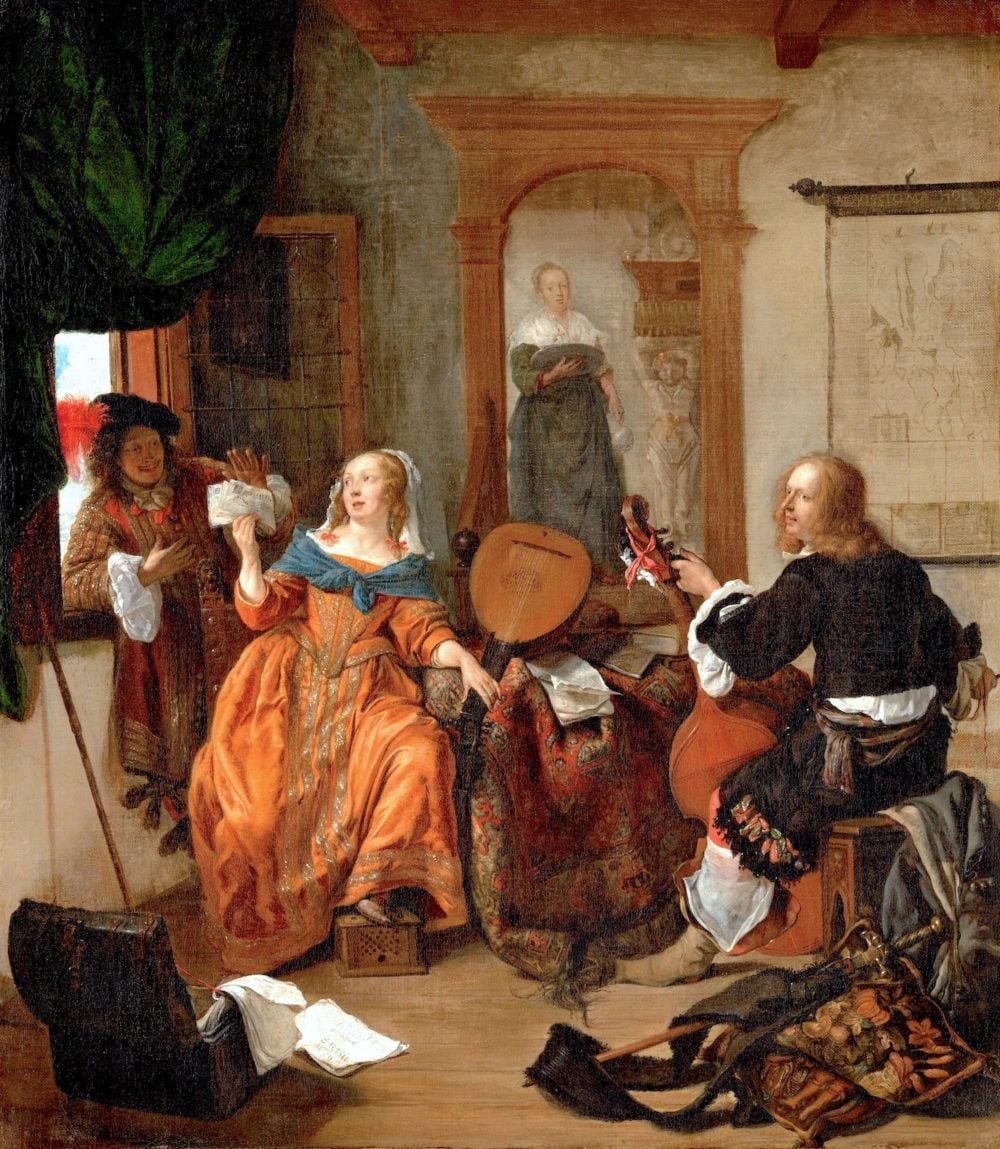 A Musical Party,1659 Gabriël Metsu Dutch