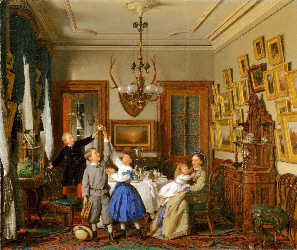 amily of Robert Gordon in Their New York Dining-Room Artist: Seymour Joseph Guy (1824–1910)